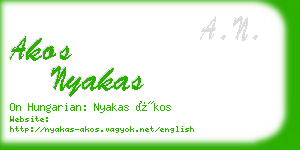 akos nyakas business card